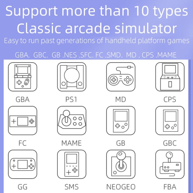 RG3000 Handheld Game Console Support Double Handle Mini Game Console(Green) by bashfashion