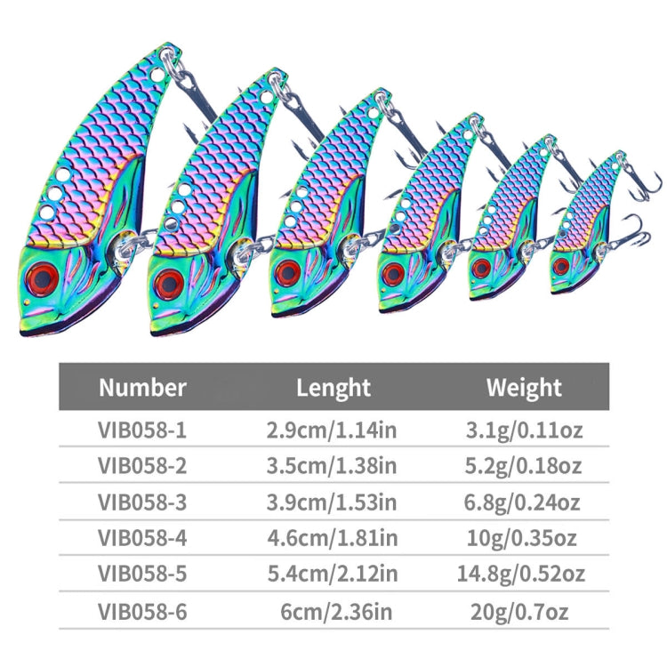 HENGJIA Metal VIB Micro-Bait Sequin Full Swimming Layer Fake Bait, Specification: 10g(With Fish Scale) by HENGJIA