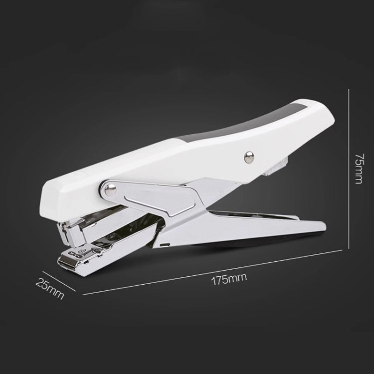 Deli Labor-saving Stapler NO.12 Handheld Stapler Papers Stapling Machine, Spec: 0329 White With 1000 Staples by Deli