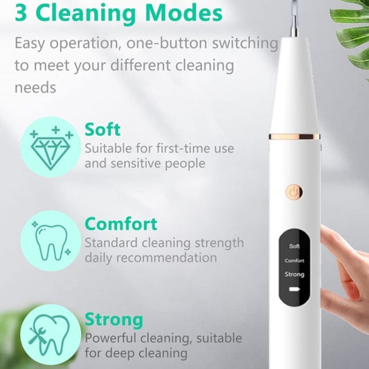 Ultrasonic Electric Dental Scaler Teeth Plaque Cleaner Dental Stone Removal With LED Light, Spec: Package A by bashfashion
