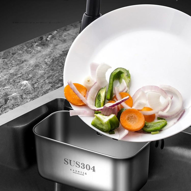 Kacheeg Food Residue Filtering And Drainage Rack For Tanks Sink Storage Trash Shelf, Style: Extended Black by Kacheeg