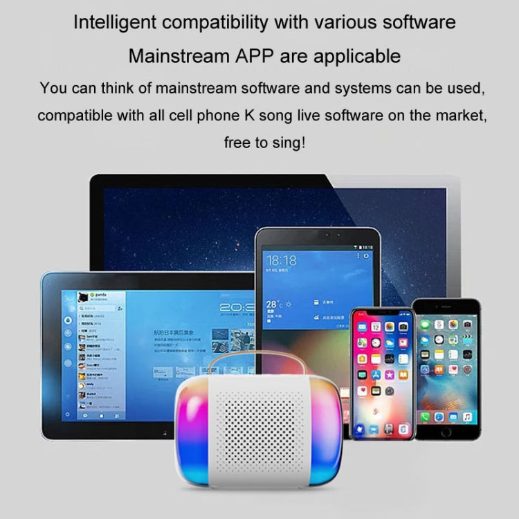 Y5 2 Microphone Portable Bluetooth Speaker Home And Outdoor Wireless Karaoke Audio(Black) by bashfashion