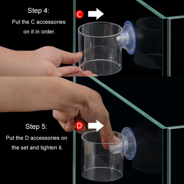 Acrylic Transparent Feeding Ring Fish Tank Feeder Floating Fixed Fish Feeder, Specification: Small Cylinder by bashfashion