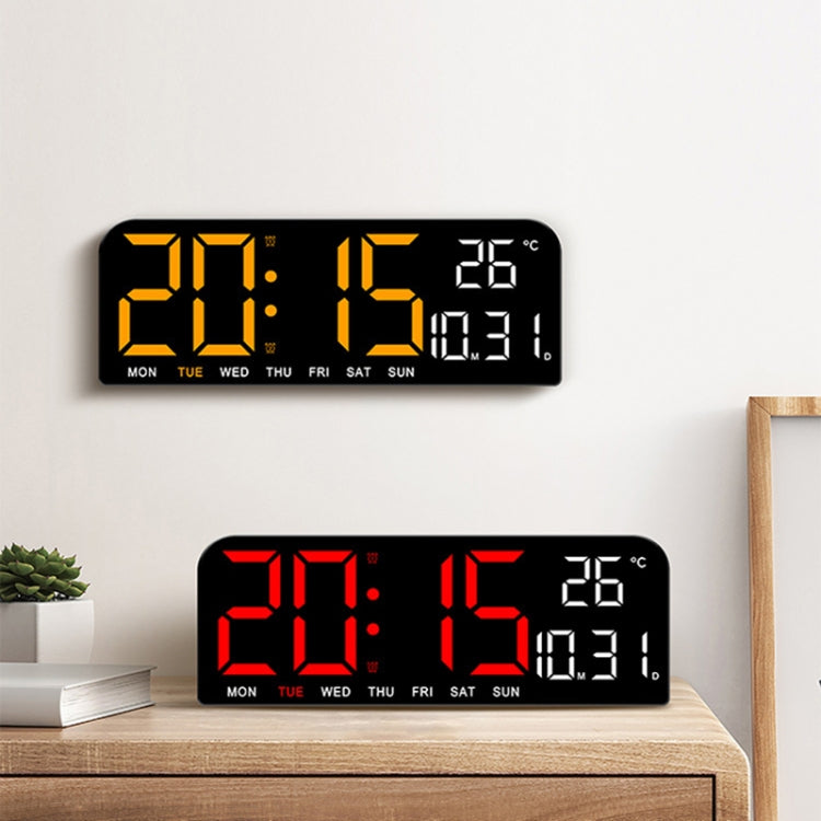 LED Screen Digital Display Desktop Alarm Clock Multifunctional Decoration Wall Clock(Blue) by bashfashion