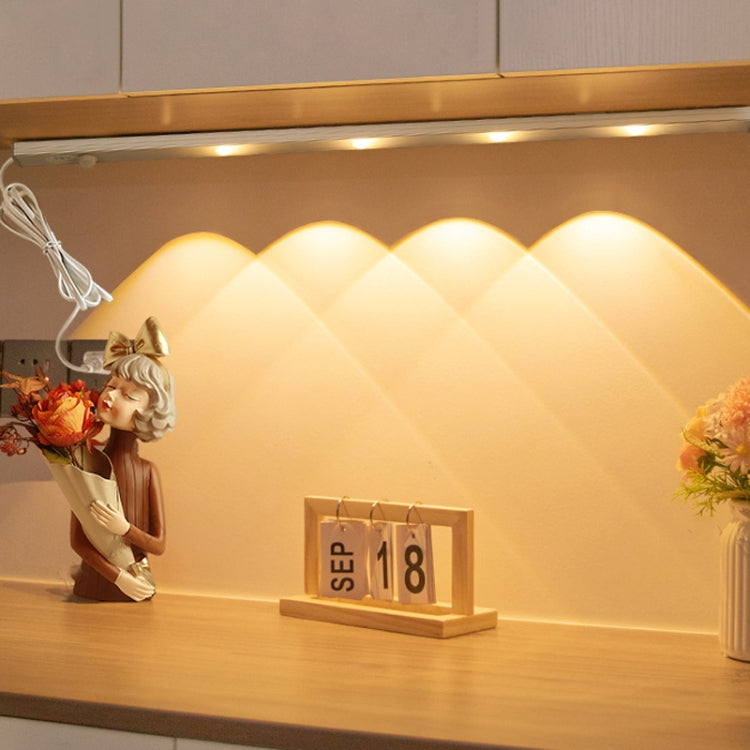 220V CN Plug Motion Sensor Wardrobe Cabinet Lamp LED Light Bar, Spec: White 60cm by bashfashion