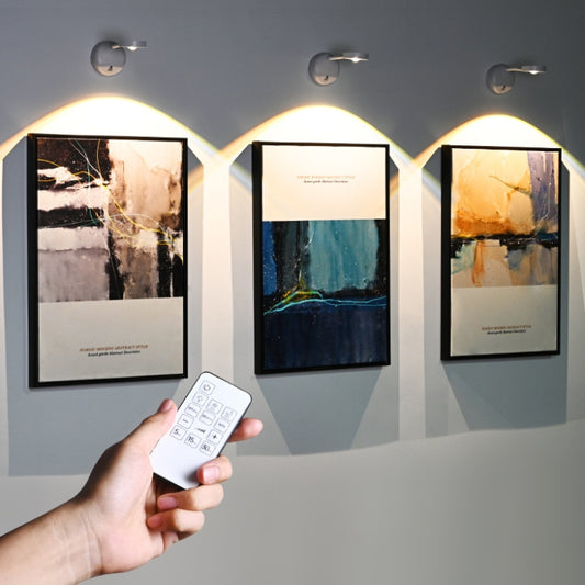 Rechargeable LED Motion Sensor Wireless Spotlight With Remote Control 2000mAH Black by bashfashion