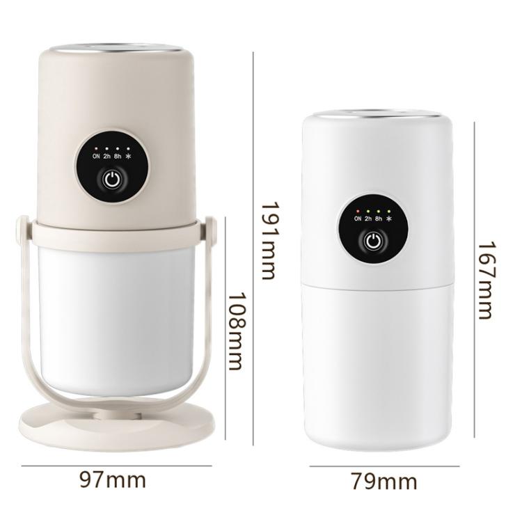 Desktop Dual Port Humidifier Portable Mini Air Purifier With Nightlight, Color: Beige by bashfashion