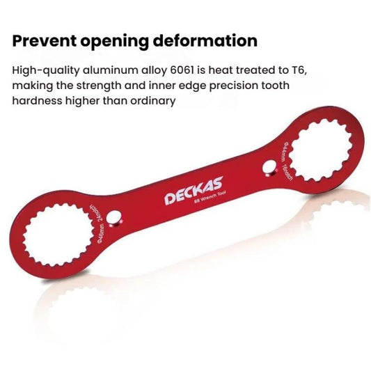 DECKAS DW-018 Aluminum Center Wrench Tool For DUB/TL-FC32/25/24 Multi-Function BB Wrench(Red) by DECKAS
