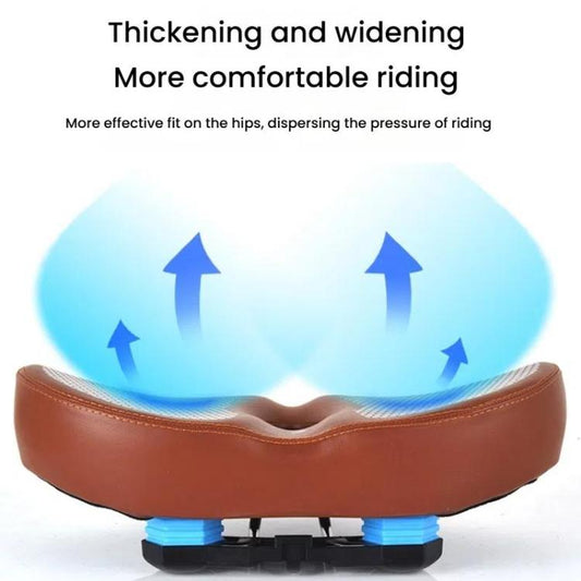 FMFXTRA Thickened Bicycle Saddle Mountain Bike Shaped Saddle, Color: Black by FMFXTRA