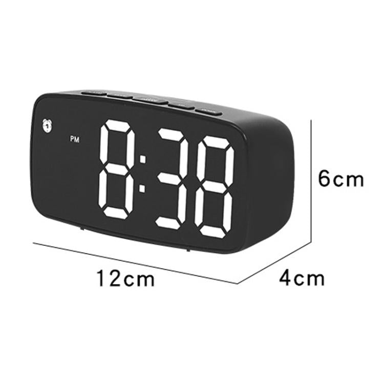 LED Electronic Alarm Clock Bedside Vibrator Clock, Color: White Shell White Light by bashfashion