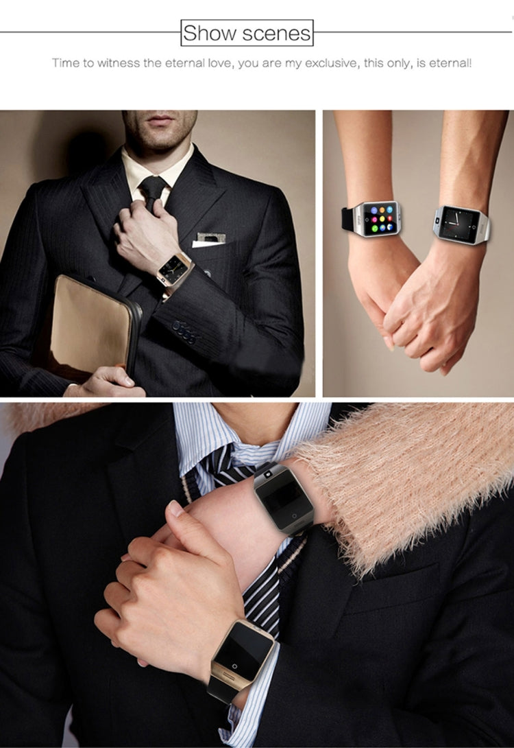 Q18S 1.54 inch IPS Screen MTK6260A Bluetooth 3.0 Smart Watch Phone, Pedometer / Sedentary Reminder / Sleeping Monitor / Anti-Loss / Remote Camera / GSM / 0.3M Camera (Black + Silver) by bashfashion