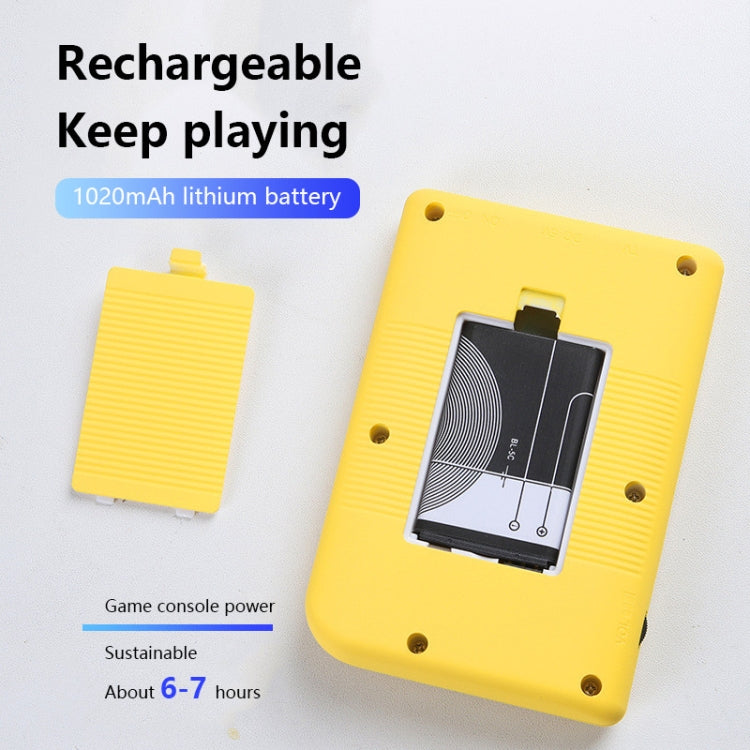 MK800 3.0 inch Macaron Mini Retro Classic Handheld Game Console for Kids Built-in 800 Games, Support AV Output (Yellow) by bashfashion