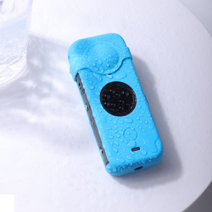Full Body Dust-proof Silicone Case with Lens Cover for Insta360 ONE X2(Blue) by bashfashion