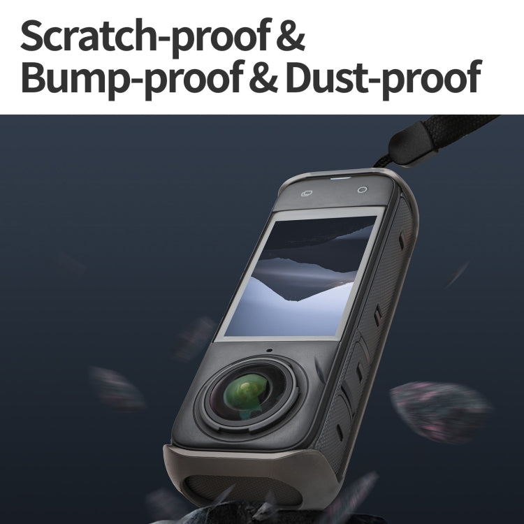 For Insta360 X4 Sunnylife Graphene Case High Thermal Conductivity Protective Case with Hand Strap (Black) by Sunnylife