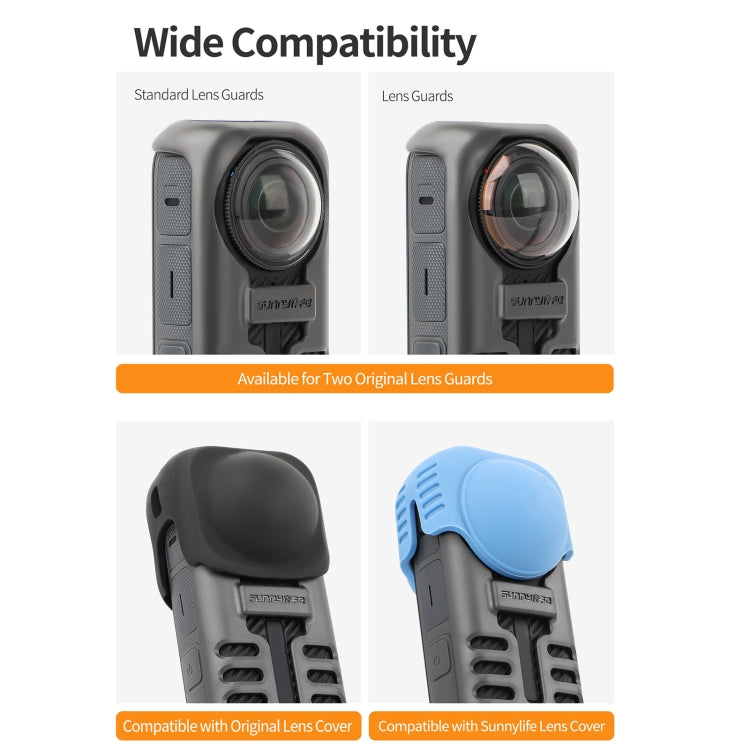 For Insta360 X4 Sunnylife Graphene Case High Thermal Conductivity Protective Case with Hand Strap (Black) by Sunnylife