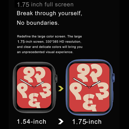 DW35PRO 1.75 inch Color Screen IPX7 Waterproof Smart Watch, Support Bluetooth Answer & Reject / Sleep Monitoring / Heart Rate Monitoring, Style: Silicone Strap(Blue) by bashfashion