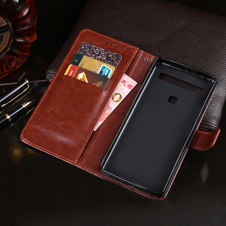 For TCL 10 5G idewei Crazy Horse Texture Horizontal Flip Leather Case with Holder & Card Slots & Wallet(Black) by idewei