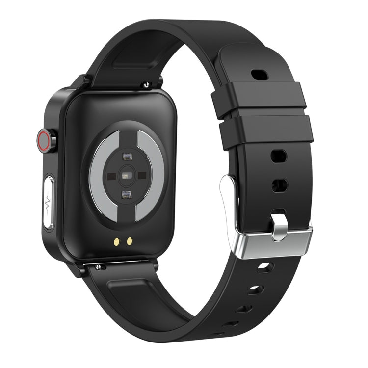 E86 1.7 inch TFT Color Screen IP68 Waterproof Smart Watch, Support Blood Oxygen Monitoring / Body Temperature Monitoring / AI Medical Diagnosis, Style: TPU Strap(Black) by bashfashion