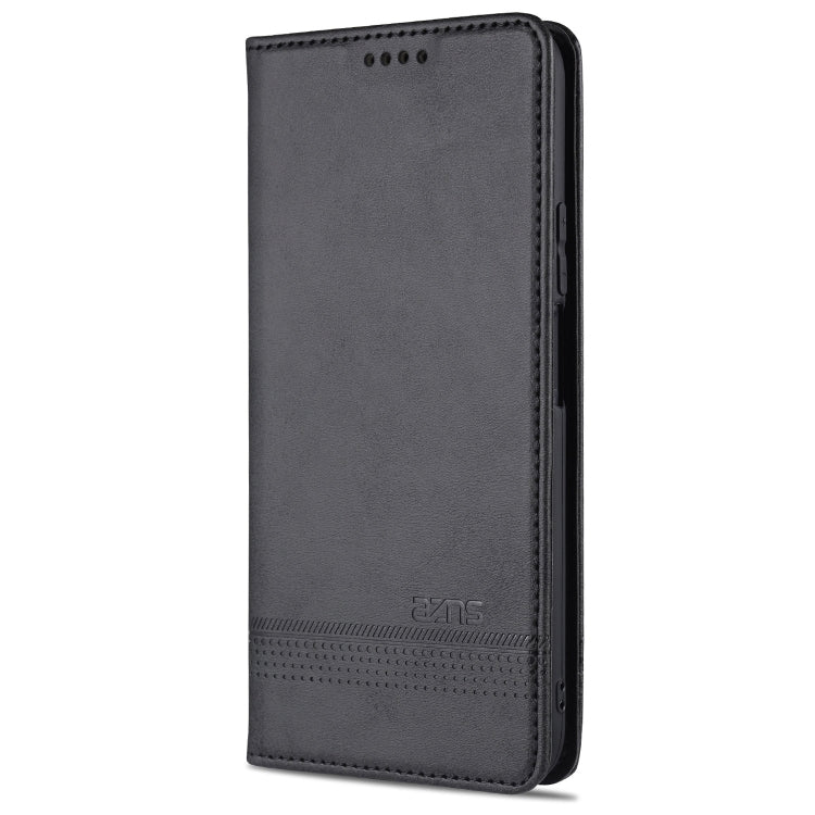 For Huawei P smart 2021 AZNS Magnetic Calf Texture Horizontal Flip Leather Case with Card Slots & Holder & Wallet(Black) by AutSpace