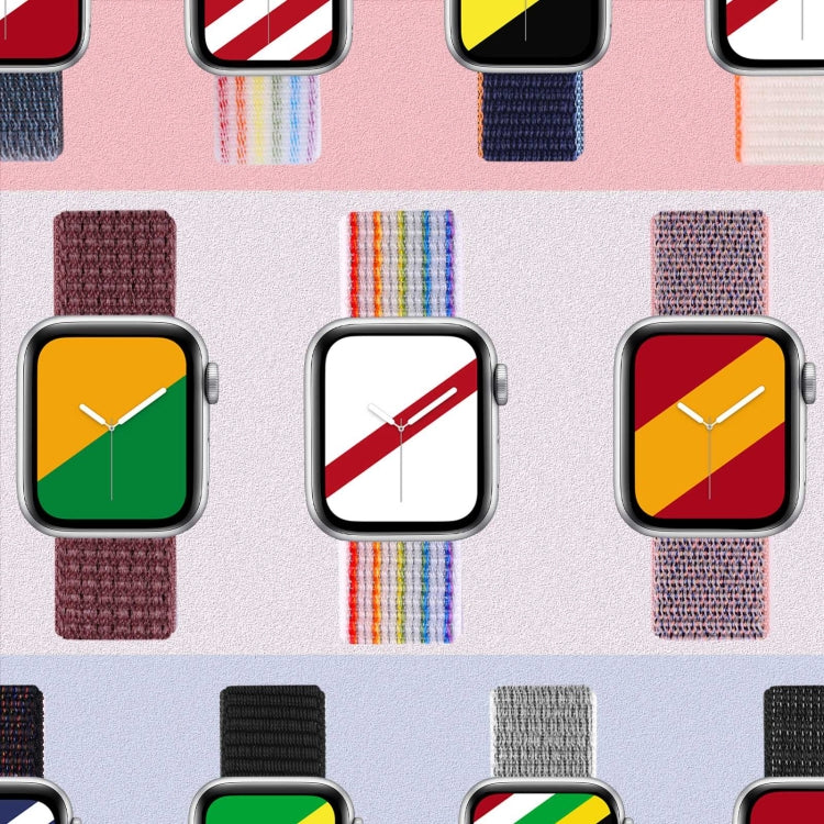 Hook and Loop Fastener Dual Section Watch Band For Apple Watch Ultra 49mm&Watch Ultra 2 49mm / Series 9&8&7 45mm / SE 3&SE 2&6&SE&5&4 44mm / 3&2&1 42mm(Rainbow Colors) by bashfashion