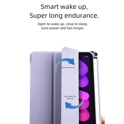 For iPad mini 6 / mini 2024 Mutural Pinyue Series Horizontal Flip Tablet Case with Holder & Pen Slot & Sleep / Wake-up Function(Mint Green) by Mutural