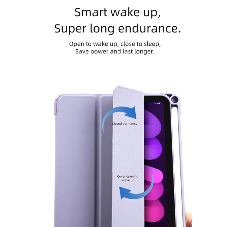 For iPad mini 6 / mini 2024 Mutural Pinyue Series Horizontal Flip Tablet Case with Holder & Pen Slot & Sleep / Wake-up Function(Dark Green) by Mutural