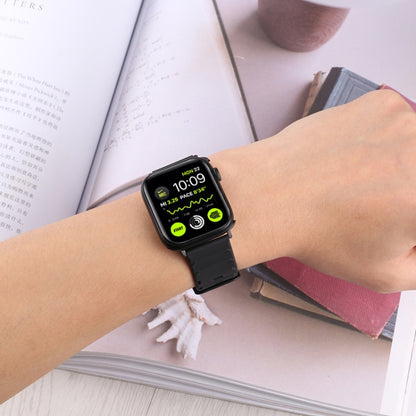 Silicone Watch Band + Watch Case Set For Apple Watch Series 9 / 8 / 7 41mm(Black) by bashfashion