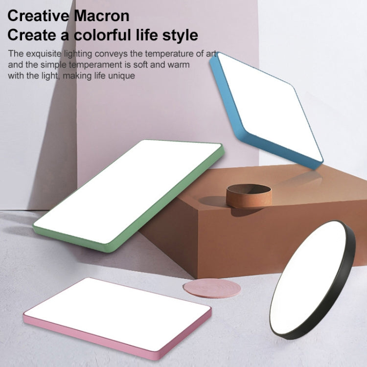 Macaron LED Round Ceiling Lamp, White Light, Size:78cm(Green) by bashfashion