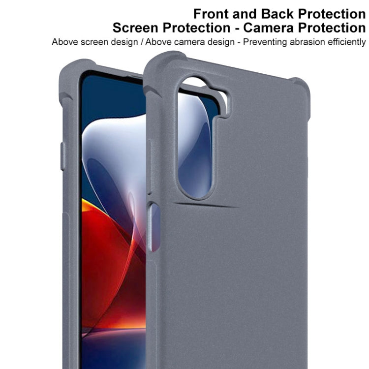 For Motorola Moto G200 5G imak All-inclusive Shockproof Airbag TPU Case with Screen Protector(Matte Black) by imak