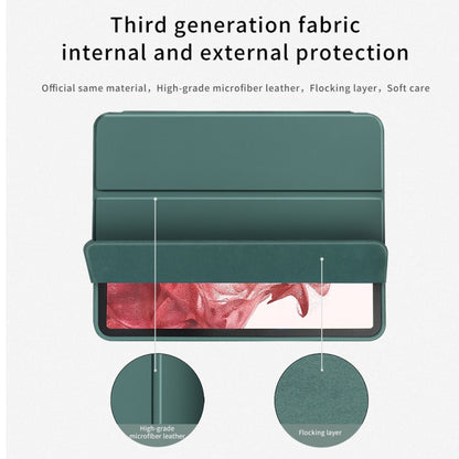 For Samsung Galaxy Tab S8+ / X800 3-folding Honeycomb TPU Smart Leather Tablet Case(Black) by bashfashion