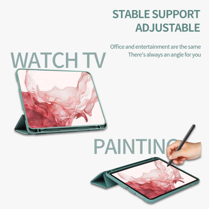 For Samsung Galaxy Tab S8 Ultra / X900 3-folding Honeycomb TPU Smart Leather Tablet Case(Red) by bashfashion