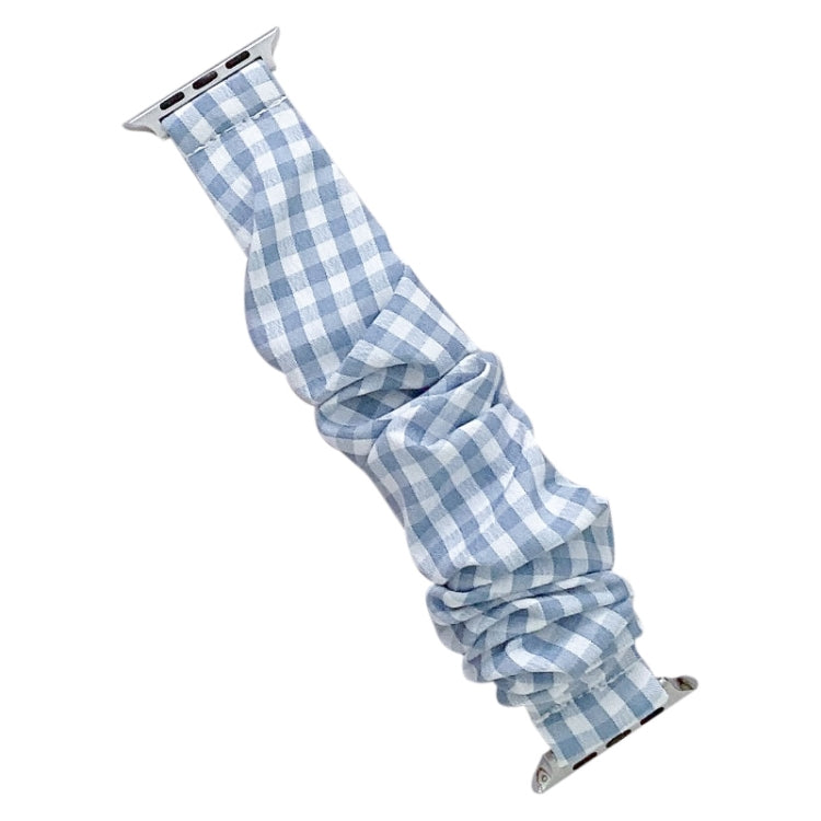 Single Loop Elasticity Cloth Grid Watch Band For Apple Watch Ultra 49mm&Watch Ultra 2 49mm / Series 9&8&7 45mm / SE 3&SE 2&6&SE&5&4 44mm / 3&2&1 42mm(A) by bashfashion