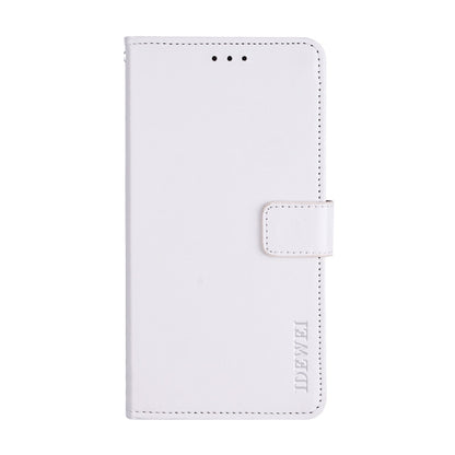 For Infinix S4 idewei Crazy Horse Texture Horizontal Flip Leather Case with Holder & Card Slots & Wallet(White) by idewei