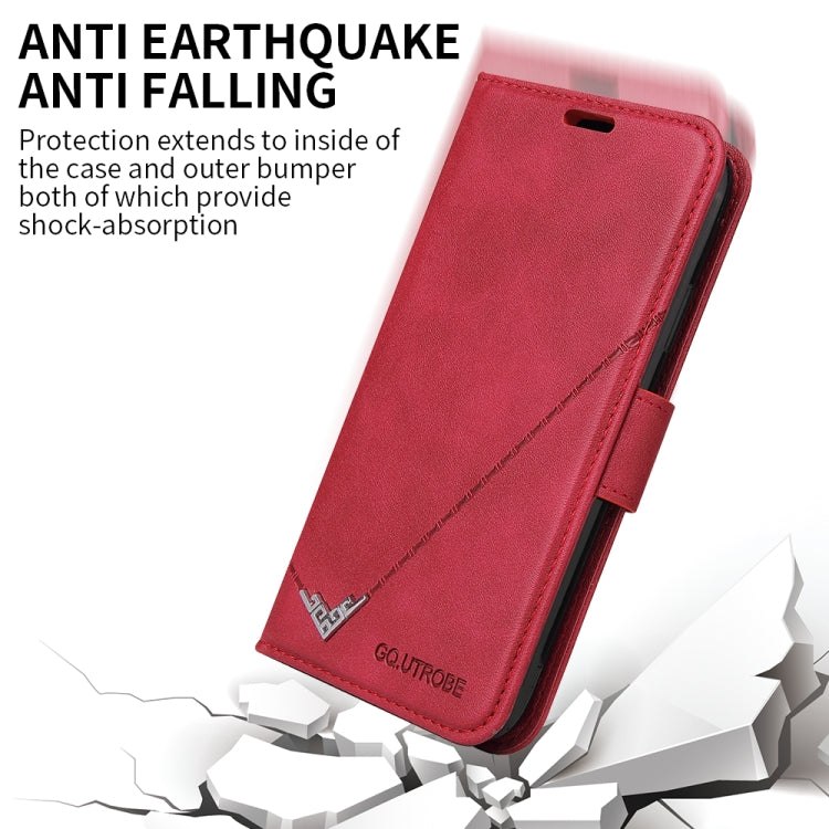 For Huawei P Smart Z GQUTROBE Right Angle Leather Phone Case(Red) by GQUTROBE