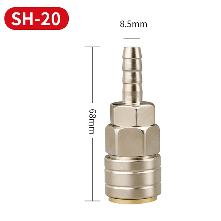LAIZE SH-20 10pcs C-type Self-lock Pneumatic Quick Fitting Connector by LAIZE