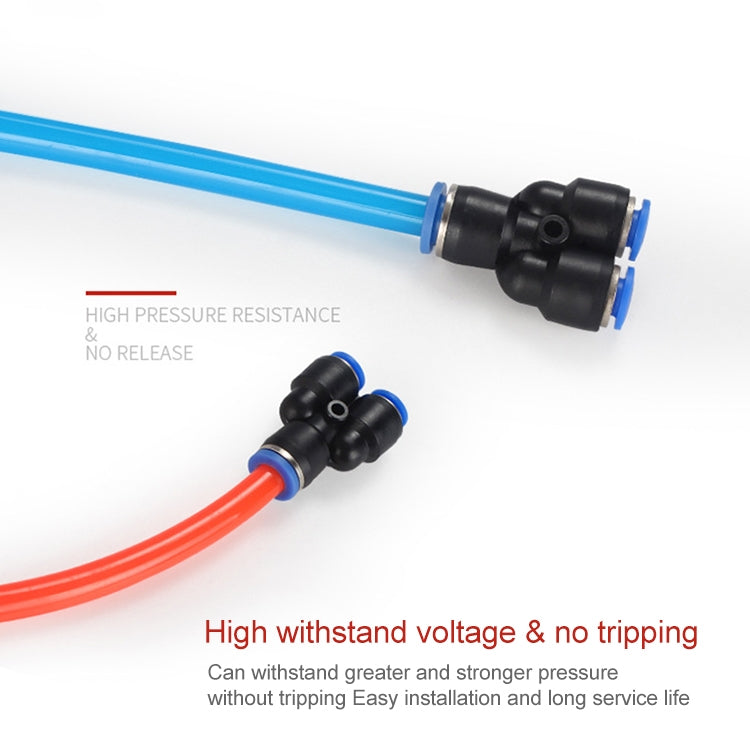 PW8-4 LAIZE 10pcs Plastic Y-type Tee Reducing Pneumatic Quick Fitting Connector by LAIZE