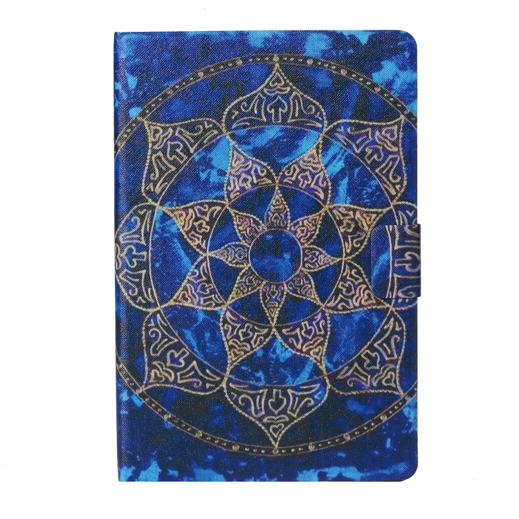 For 7 inch Tablet PC Universal Coloured Drawing Pattern Horizontal Flip Leather Case with Holder & Card Slot(Blue Mandala) by bashfashion