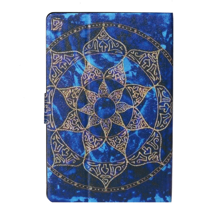 For 7 inch Tablet PC Universal Coloured Drawing Pattern Horizontal Flip Leather Case with Holder & Card Slot(Blue Mandala) by bashfashion