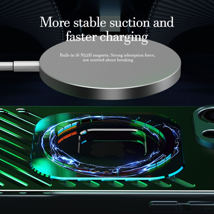 For iPhone 14 Pro R-JUST Square Round Mirror PC+TPU Phone Case(Blue) by R-JUST