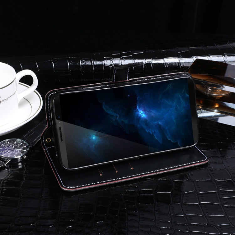 For Cubot J5 idewei Crocodile Texture Horizontal Flip Leather Case with Holder & Card Slots & Wallet(Black) by idewei