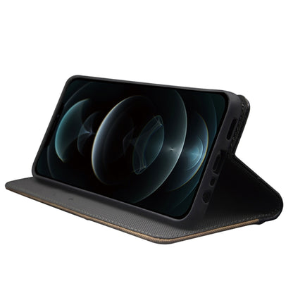 For T-Mobile REVVL 6 5G idewei Two-color Splicing Leather Phone Case(Black) by idewei