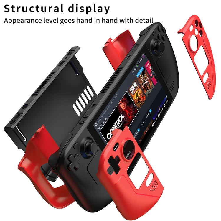 GKK For Steam Deck Color Contrast Anti-fall Game Console Case(Red) by GKK