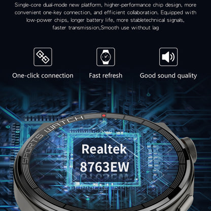 KT62 1.36 inch TFT Round Screen Smart Watch Supports Bluetooth Call/Blood Oxygen Monitoring, Strap:Steel Strap(Black) by bashfashion