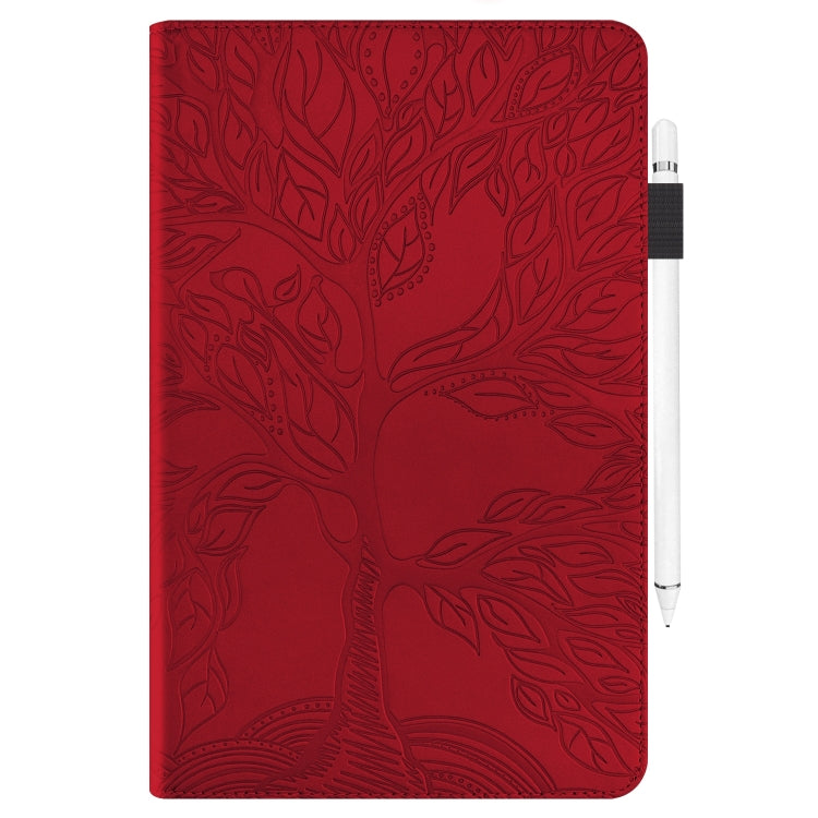 For Samsung Galaxy Tab S9 / S9 FE Life Tree Series Horizontal Flip Leather Tablet Case(Red) by bashfashion