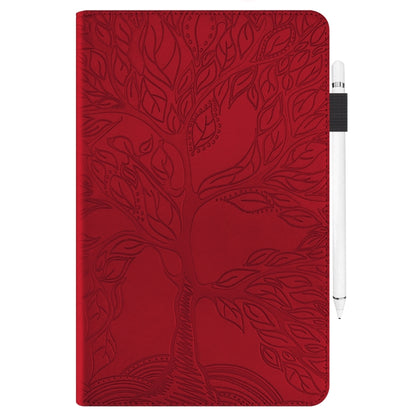 For Samsung Galaxy Tab S9 / S9 FE Life Tree Series Horizontal Flip Leather Tablet Case(Red) by bashfashion
