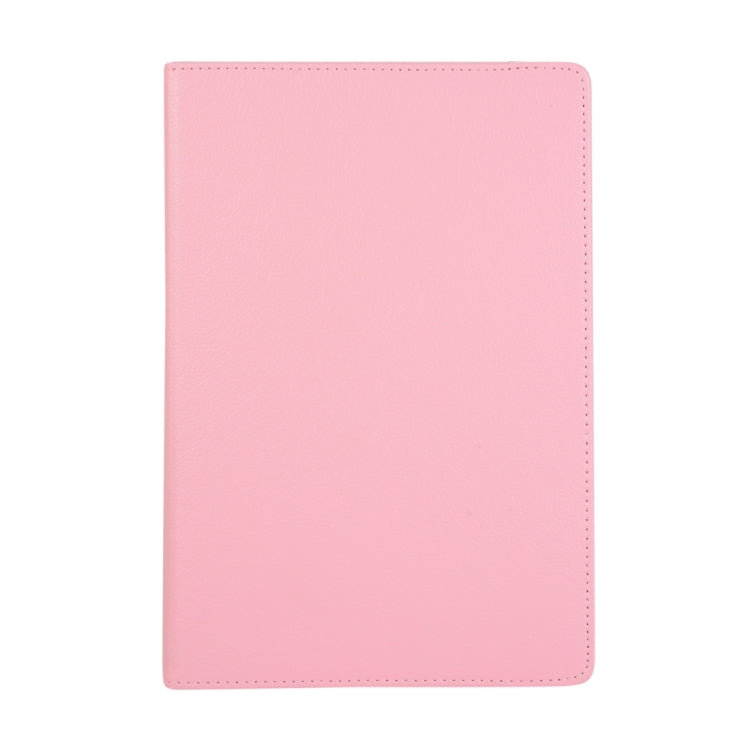 For Samsung Galaxy Tab S10 FE / S9 FE / S9 Litchi Texture 360 Degrees Rotation Holder Leather Tablet Case(Pink) by bashfashion