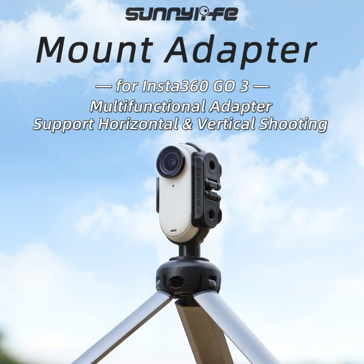 For Insta360 Go 3 Sunnylife IST-BK592 Mount Adapter Protective Frame Cage Mounting Brackets Housing Case(Black) by Sunnylife