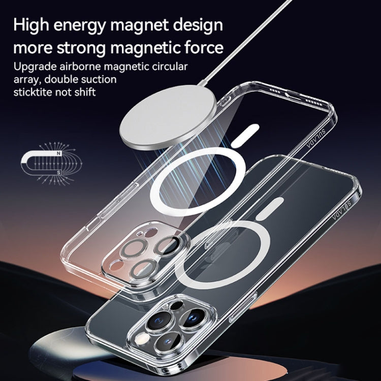 For iPhone 15 Plus SULADA Jingpin Series MagSafe All-inclusive Lens Electroplated TPU Phone Case(Transparent) by SULADA