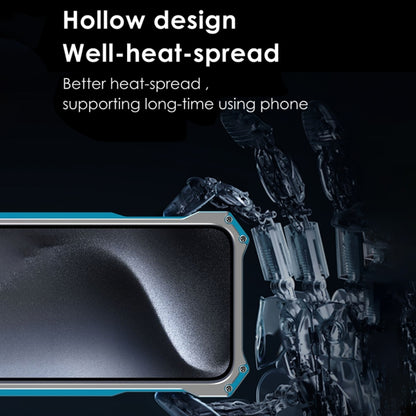 For iPhone 15 Pro Max R-JUST RJ17 Shockproof Armor Metal Phone Case(Black) by R-JUST