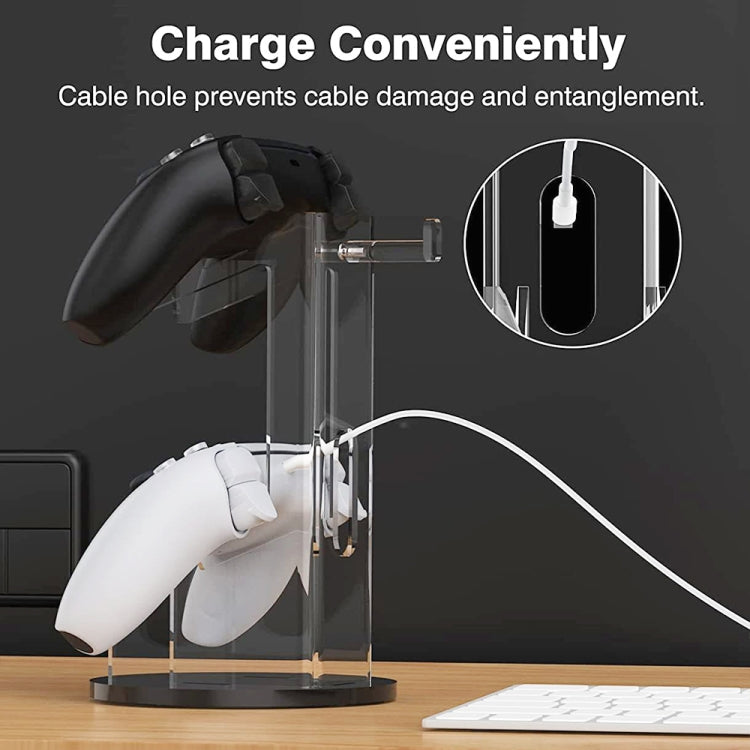 For PS4 / PS5 YX029 Headphone Gamepad Desktop Display Holder(Pink+Transparent) by bashfashion